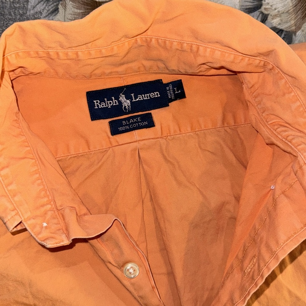 Orange Polo Collared Button Down Long Sleeve - image 3